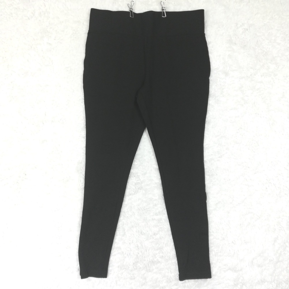 Tahari Womens Pants Leggings Black Pull On Stretch High Rise L